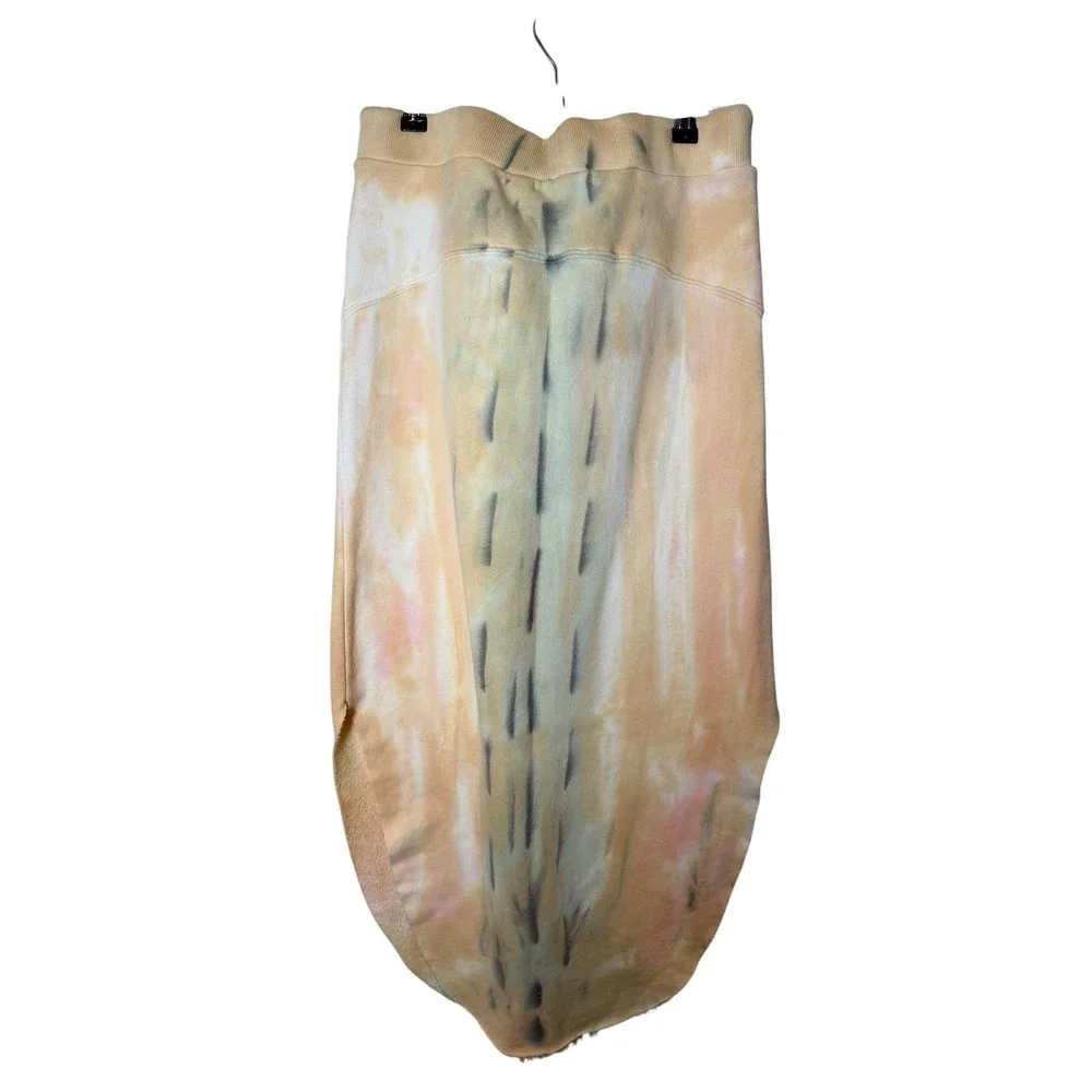 Young Fabulous & Broke Beige Tie-Dye Midi Skirt with Pastel Accents