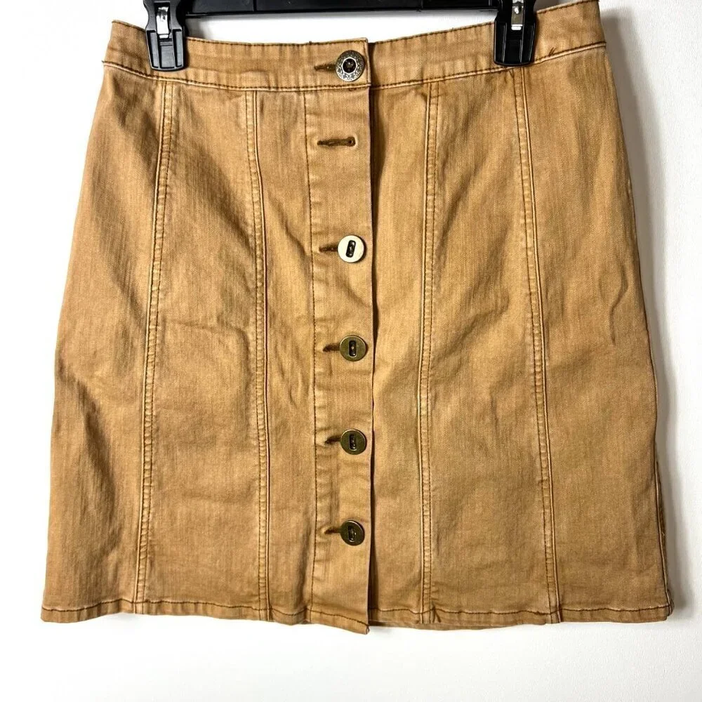 Anthropologie‎ pilcro and the letter press button up skirt women’s size 8