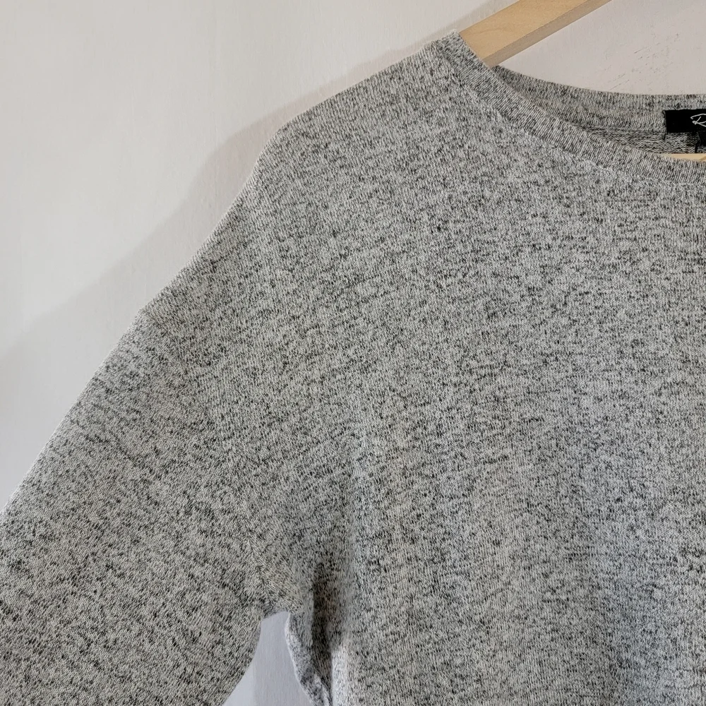 NEW Rails Women's Gray Long Sleeve Crewneck Top XS Soft Minimalist Y2K Cozy