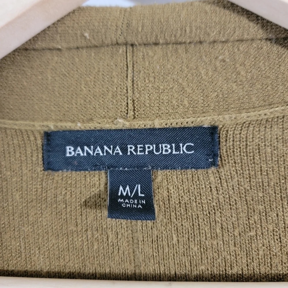 Banana Republic Toasted Coconut Cape Long Cardigan M/L Pocket Fall Winter Cozy