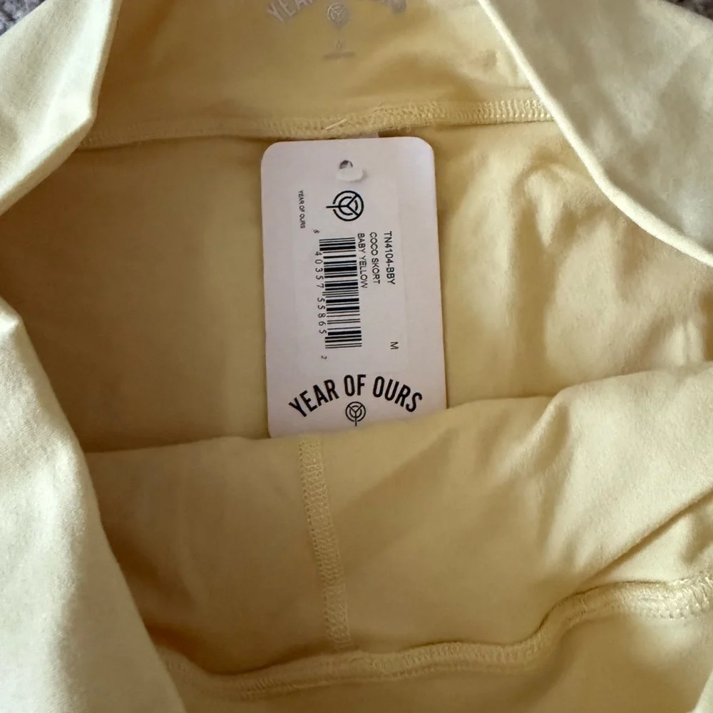 Year of Ours Coco Skort in Baby Yellow size medium