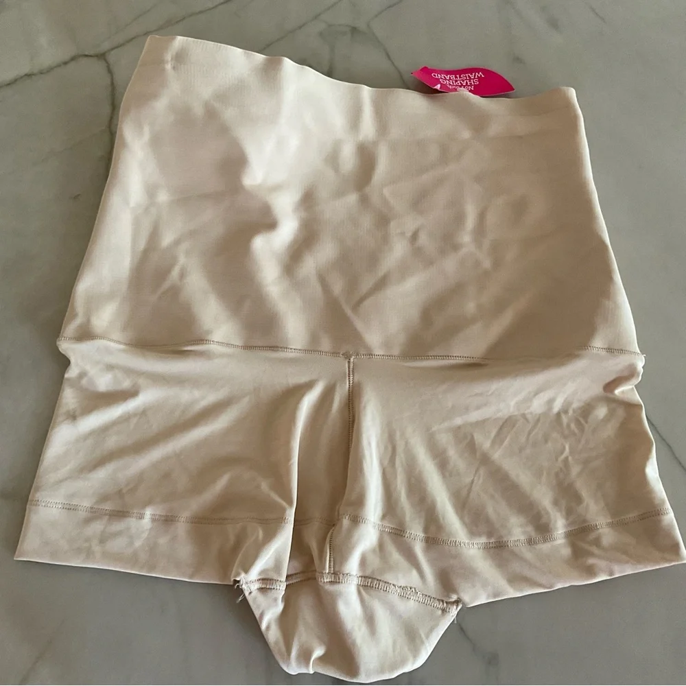 Maidenform High Waist Boy Short Firm Shapes Sz L NWT