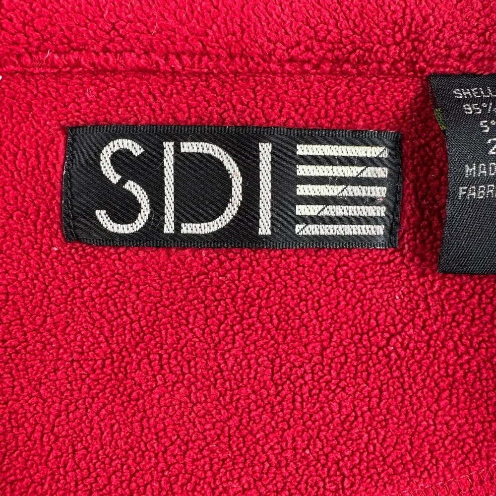 SDI Golf Pullover Mens 2XL Vintage Portland Course Red 1/4 Zip Dadcore Patch VTG