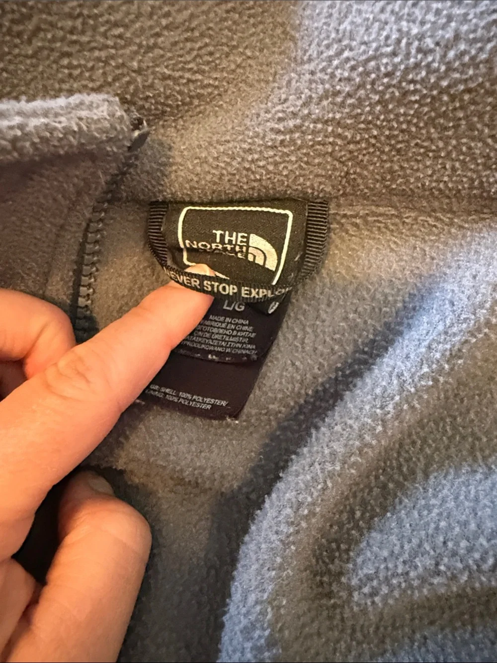 The North Face raincoat fleece