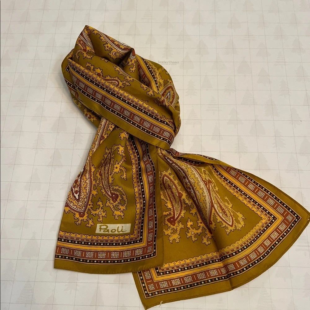 PAOLI VINTAGE PAISLEY SCARF 10x48”