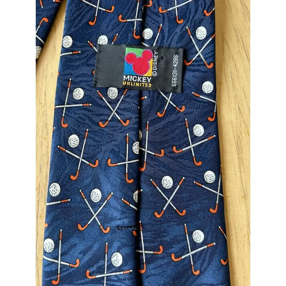 Men’s Tie Disney Golf Mickey Unlimited Goofy Donald Duck Golfing Balancine Inc