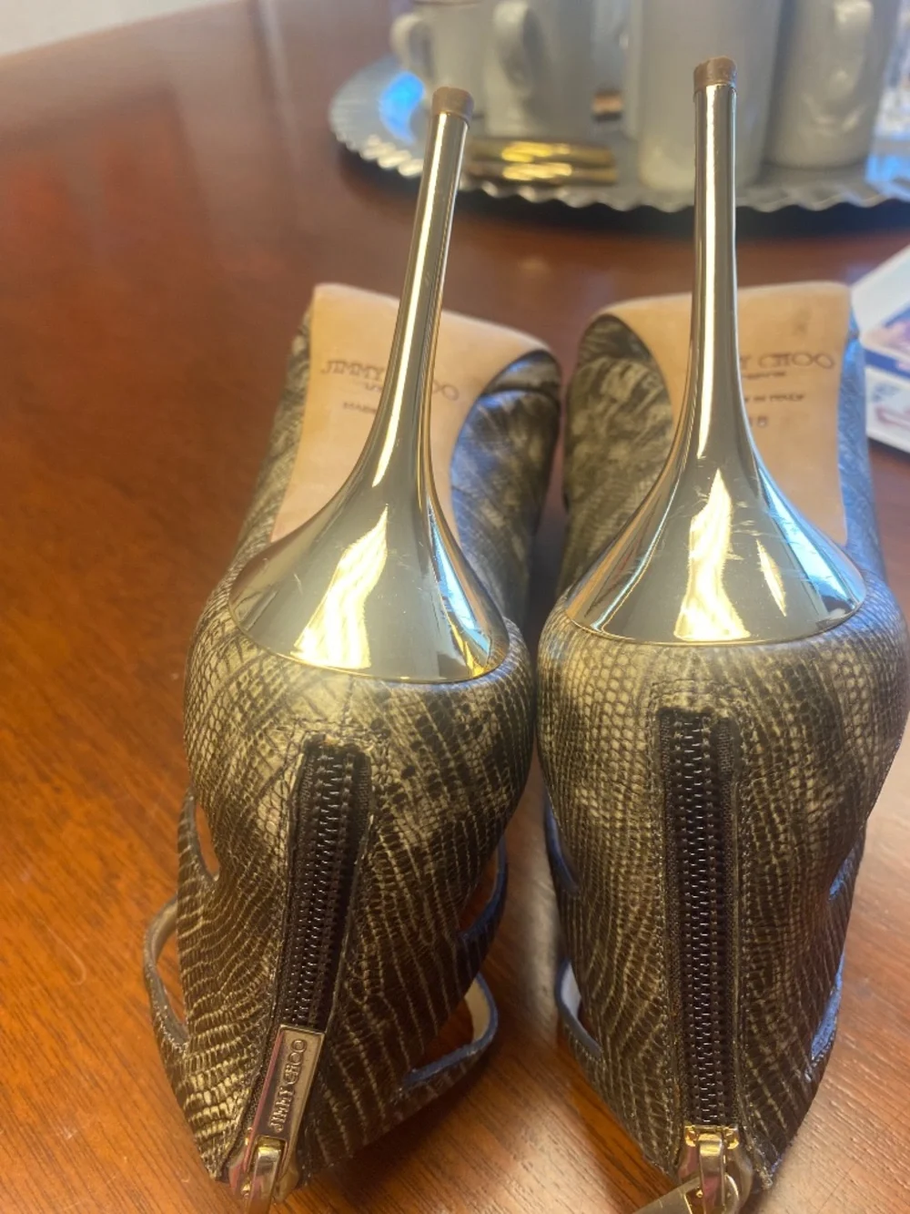 Jimmy Choo closure peep