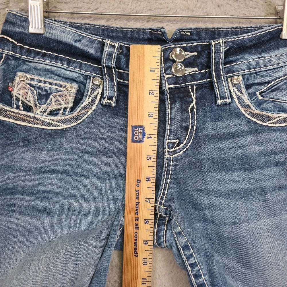 Vigoss‎ Jeans Womens 4 The New York Capri Low Rise Y2K Medium Wash Denim Stretch