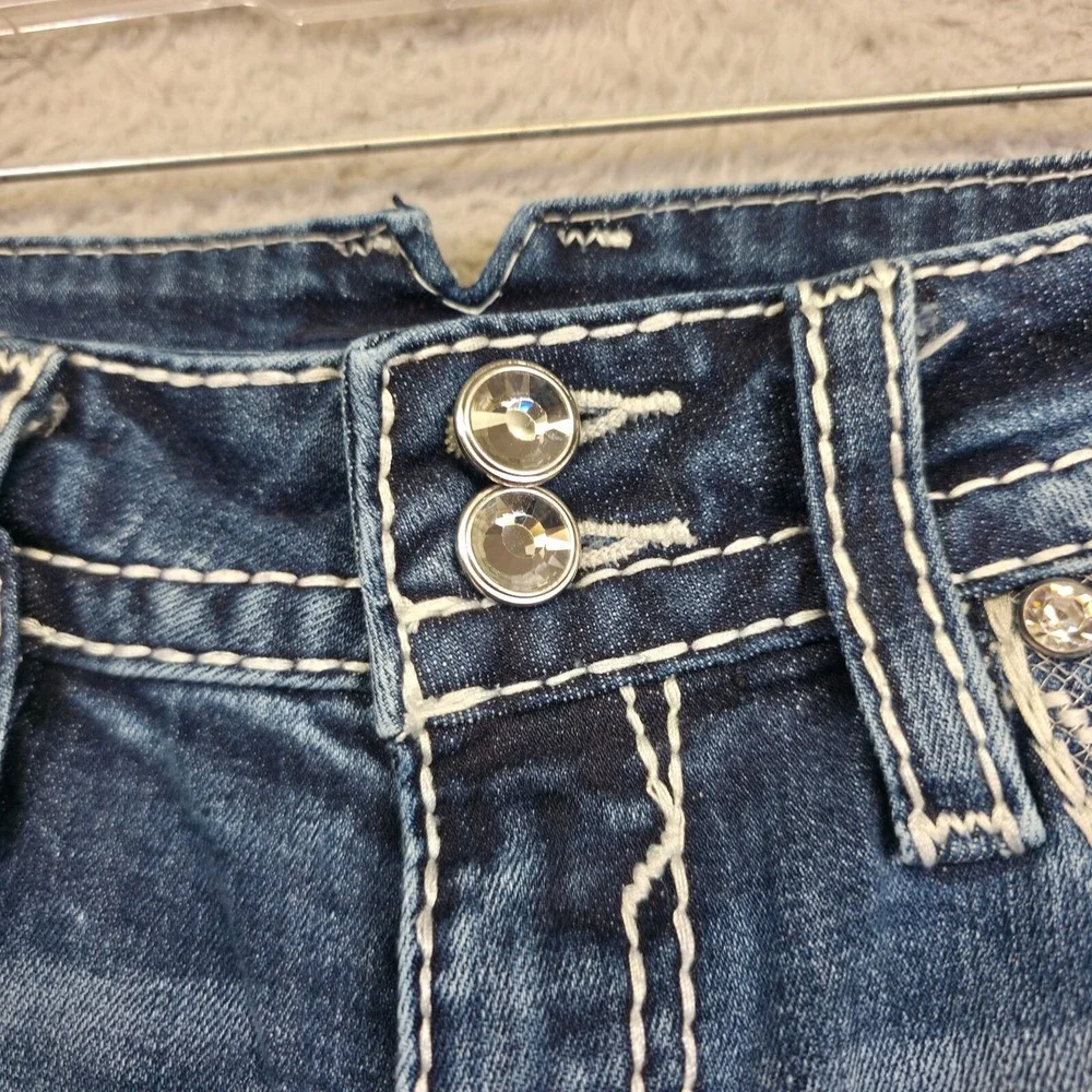 Vigoss‎ Jeans Womens 4 The New York Capri Low Rise Y2K Medium Wash Denim Stretch