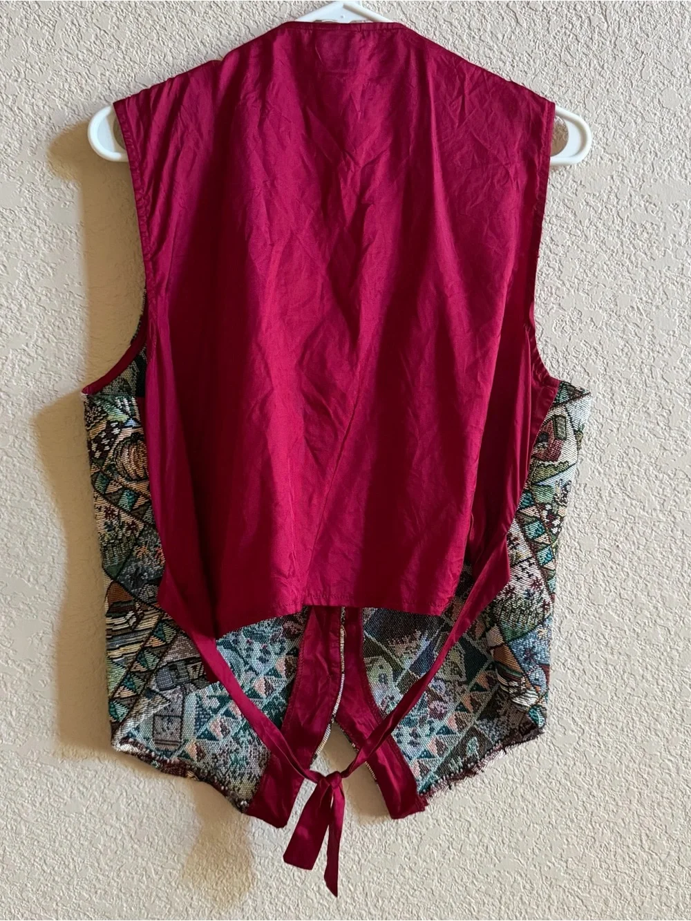 Tapestry Vest Sz L Pumpkin Cottage Fall Fashion Bobbie Brooks 80s 90s Vintage