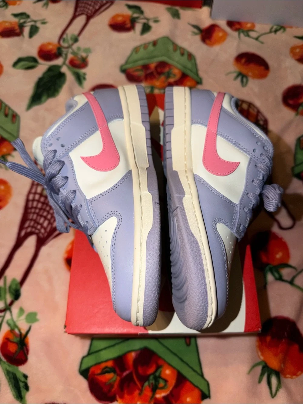 Nike Dunk Low Indigo Haze Purple Pink Swoosh Womens 6.5 Shoes Sneakers