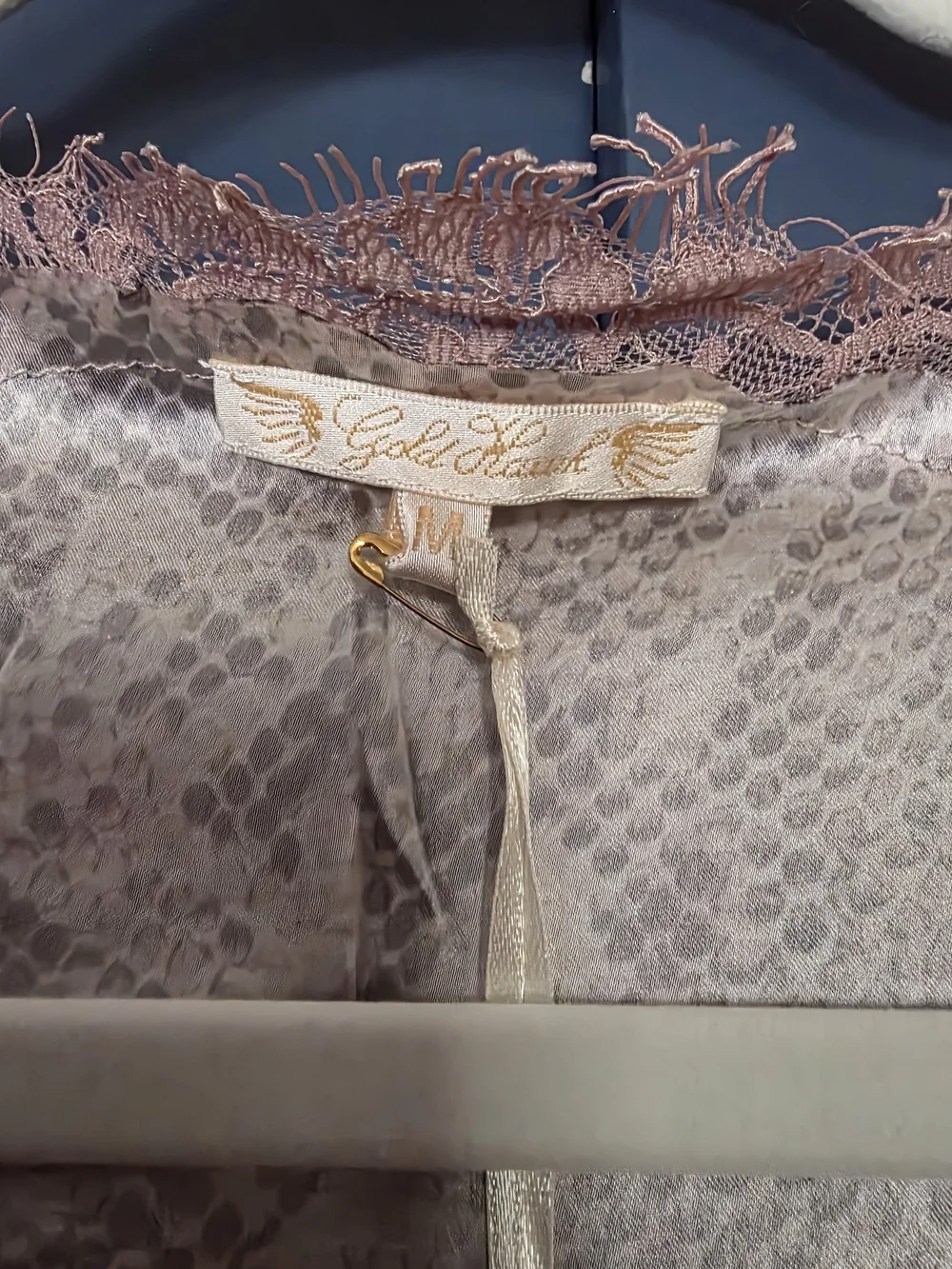 SILK Snake-Print Lace-Trim Open Cardigan in Blush Pink