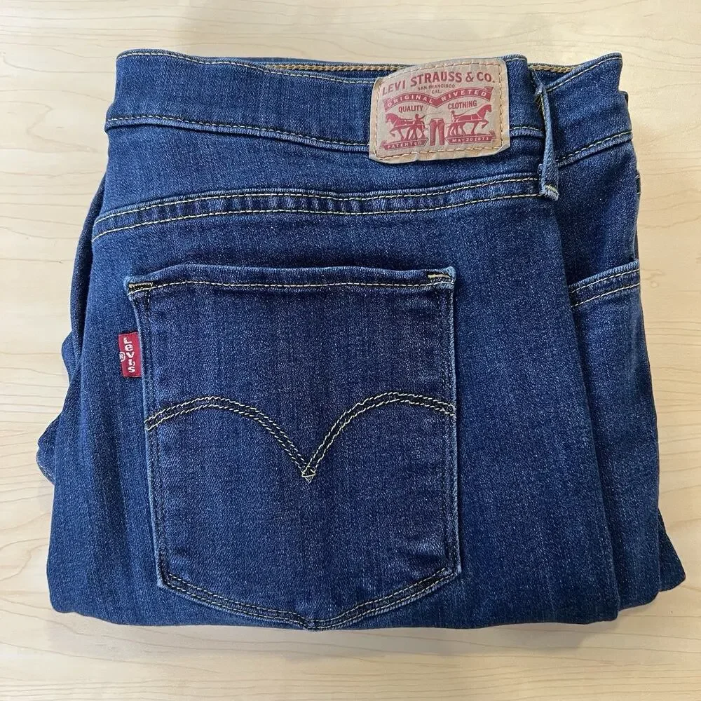 Levi's 311 Shaping Skinny Jeans Women's 33 Medium Wash Blue Stretch Denim Pants