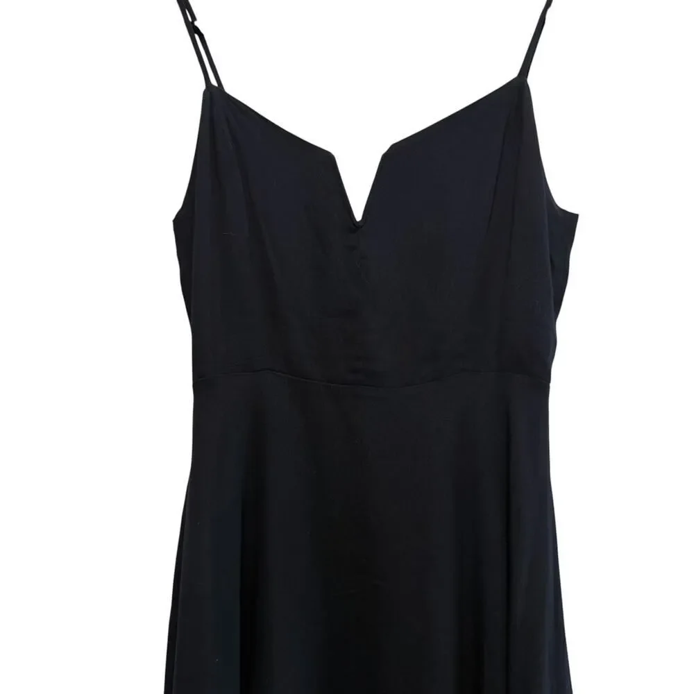 Audrey 3+1 Dress Fit & Flare Mini Black Sleeveless Solid Womens S