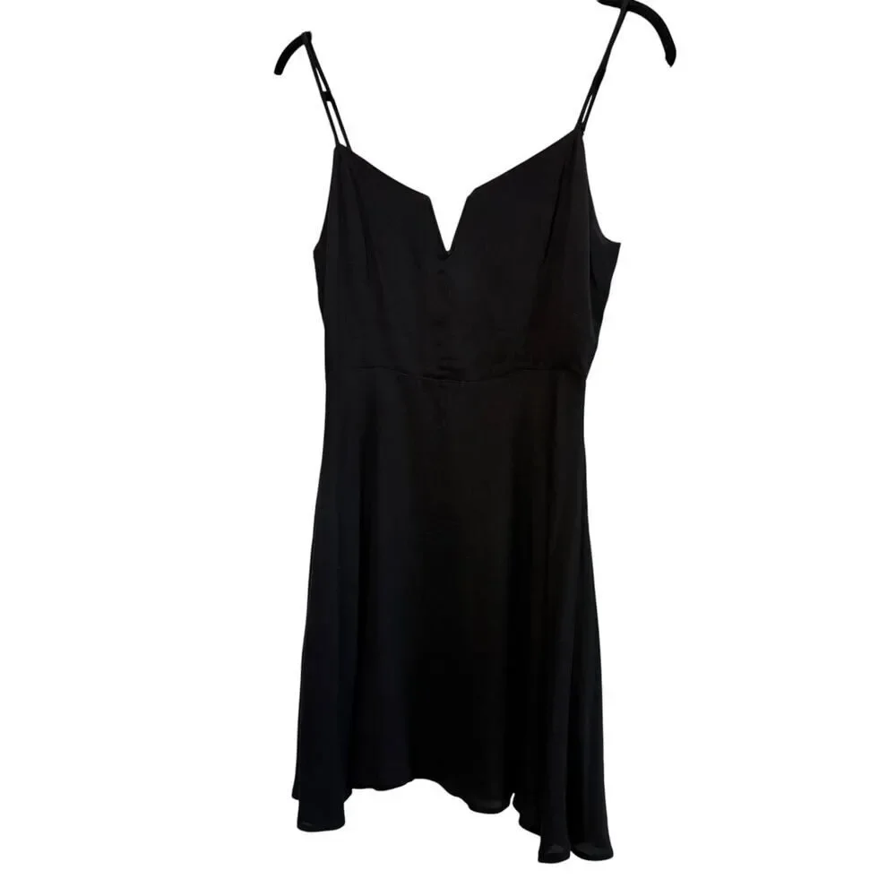 Audrey 3+1 Dress Fit & Flare Mini Black Sleeveless Solid Womens S