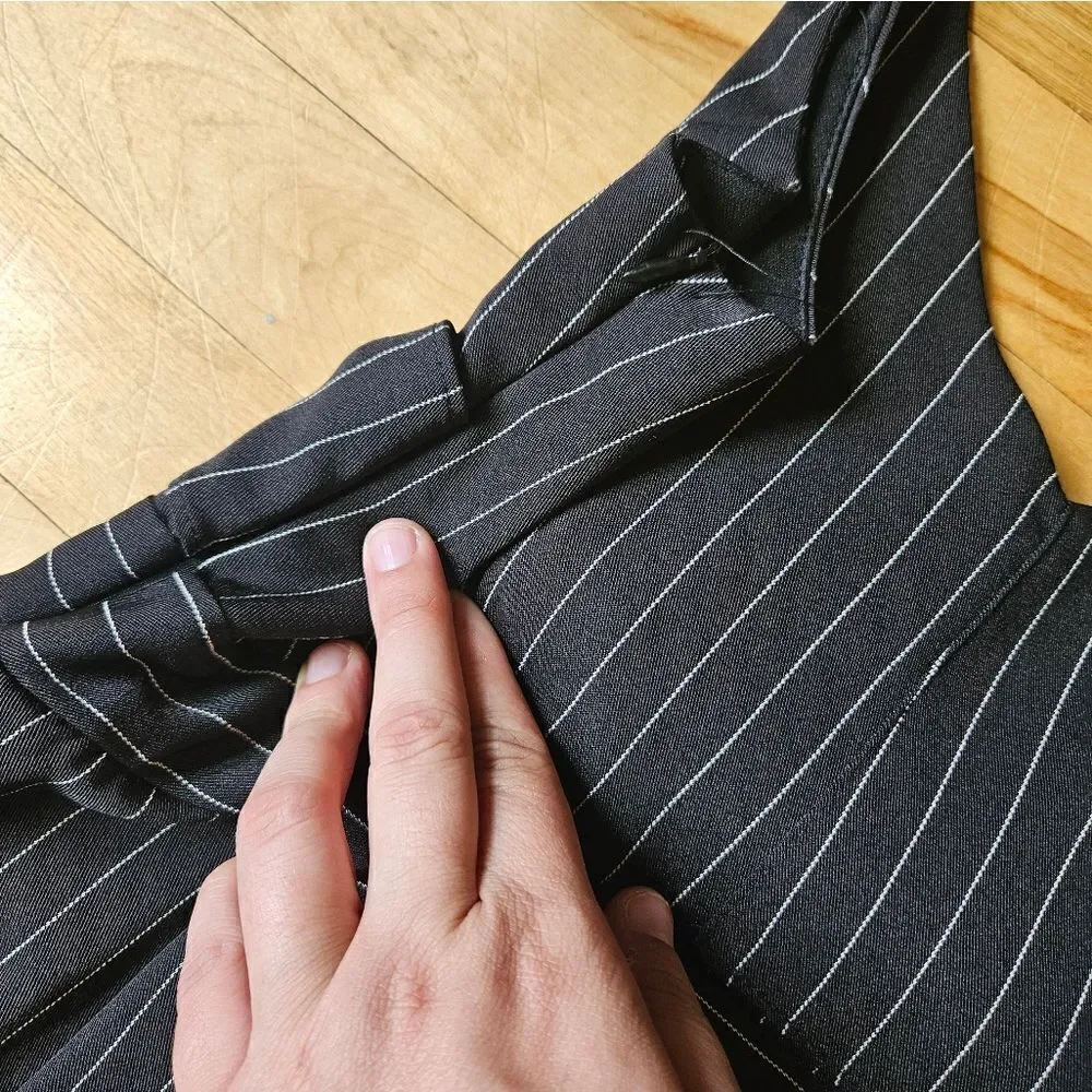 Haute Monde black pinstripes