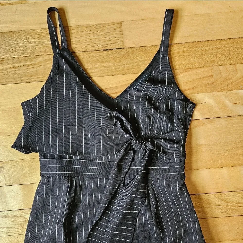 Haute Monde black pinstripes