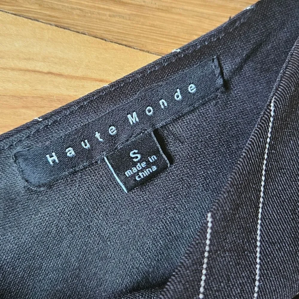 Haute Monde black pinstripes
