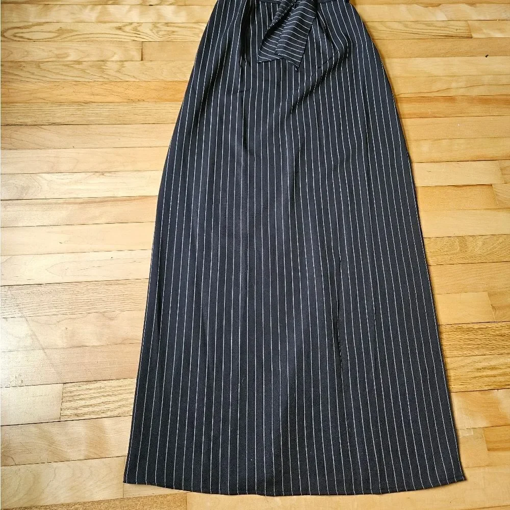 Haute Monde black pinstripes