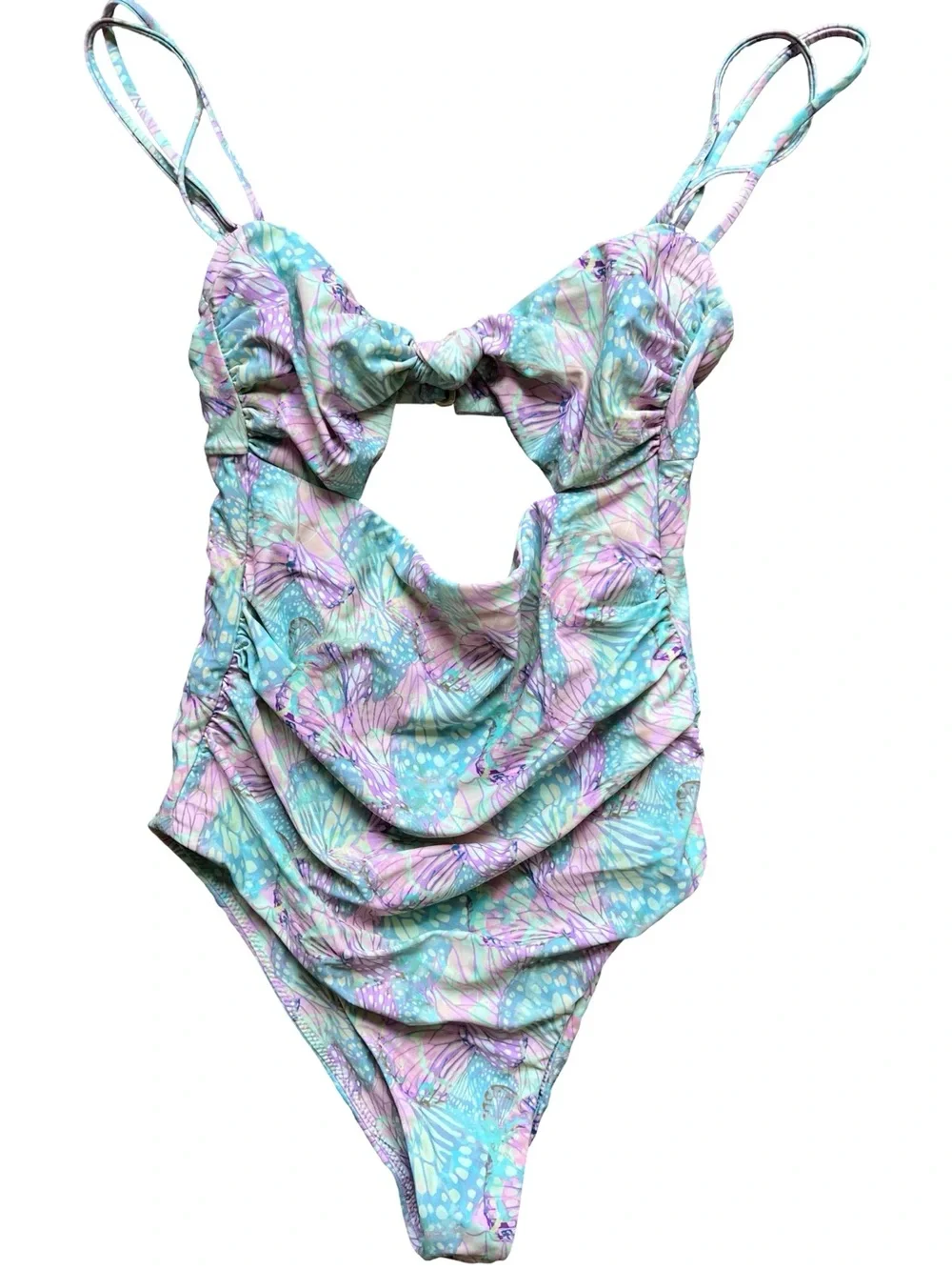 LPA Carlita One Piece Swimsuit in Pink Teal Ali Revolve Size Medium