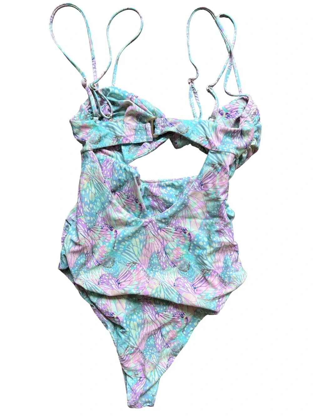 LPA Carlita One Piece Swimsuit in Pink Teal Ali Revolve Size Medium