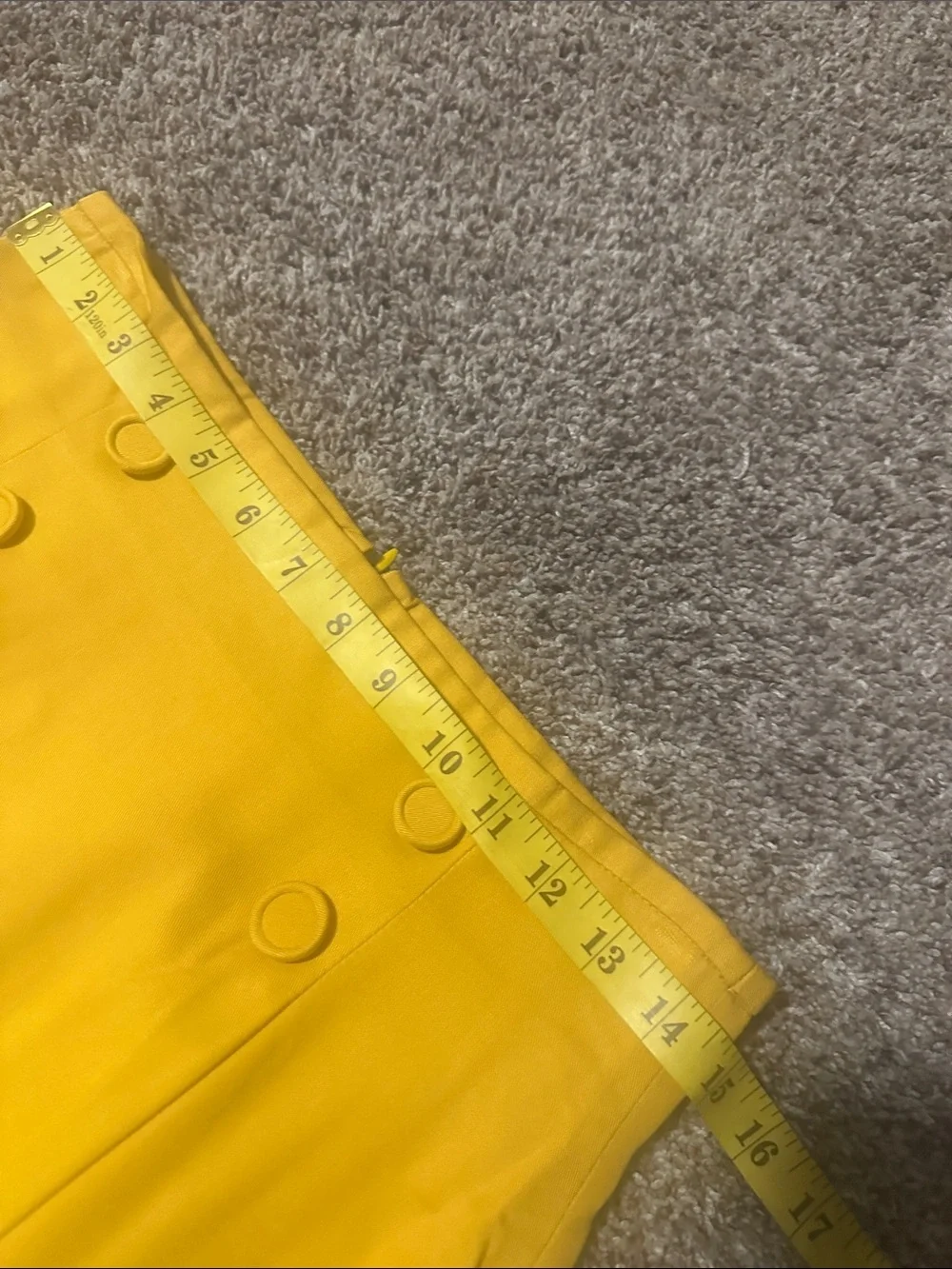 Vintage KGR Elegant Yellow Double-Button Pencil Skirt‎