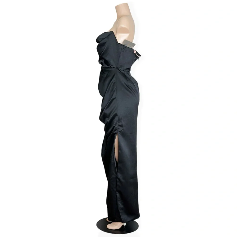 House of CB Strapless Black Maxi Dress