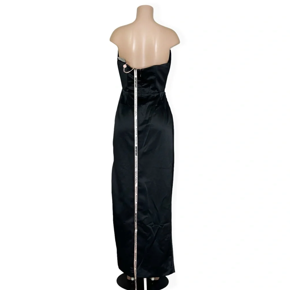 House of CB Strapless Black Maxi Dress