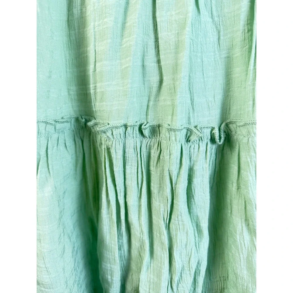 Talulah Womens Mint Green Tiered‎ Dress Medium Crinkle Easy Flowy Spring Summer