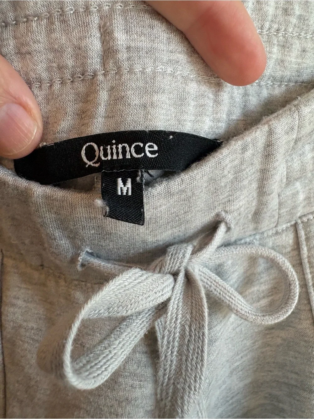 Quince SuperSoft Fleece Cropped Wide Leg Pants Medium