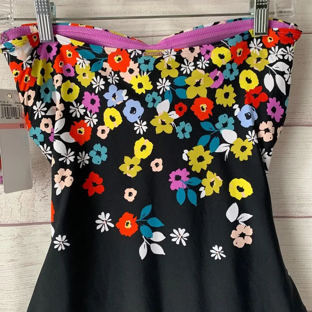 Anne Cole black multi