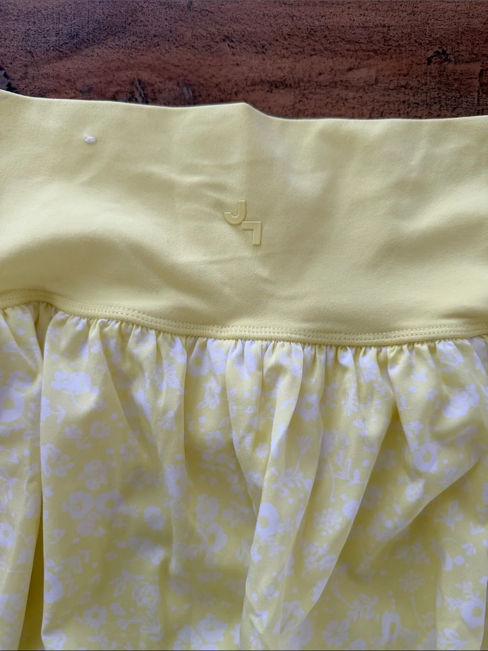 JoyLab Pale Yellow High-Waist Floral Shorts