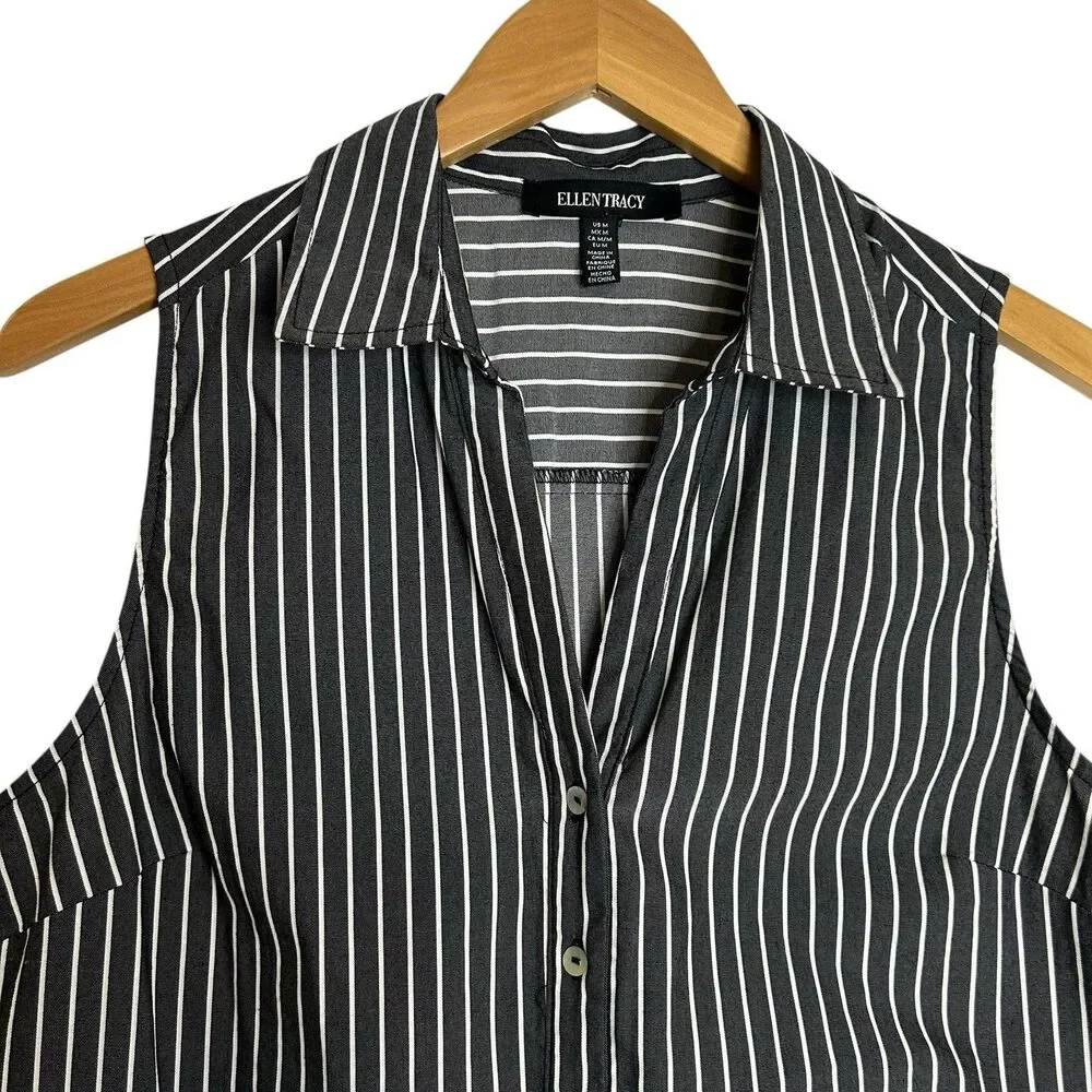Ellen Tracy striped sleeveless