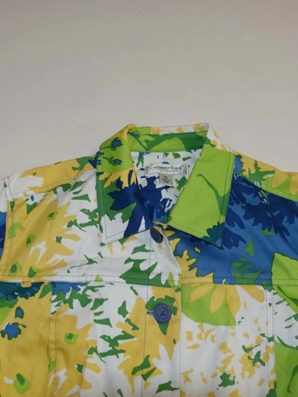 Coldwater Creek Women's Jacket Petite Large NWT Long Sleeves Floral Print PL