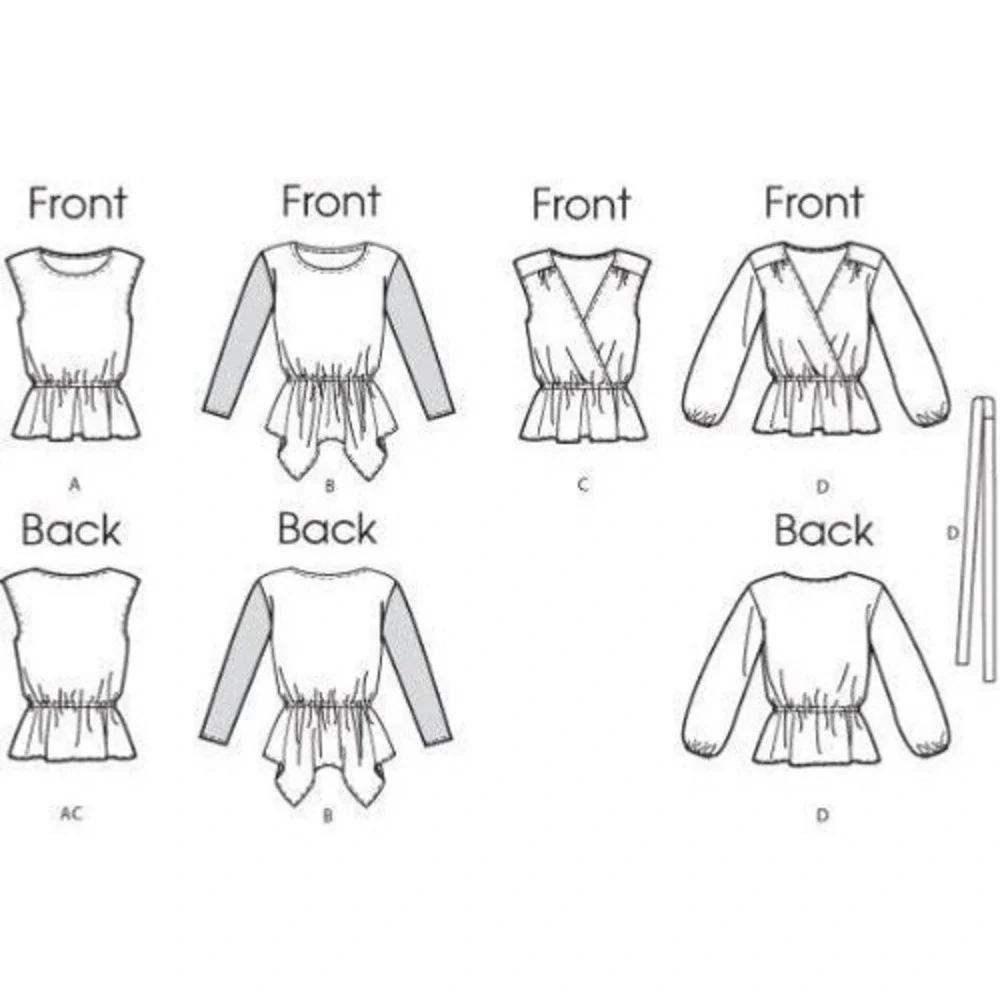 Butterick Sewing Pattern‎ 5709 Top Tunic Belt Misses Size 16-24
