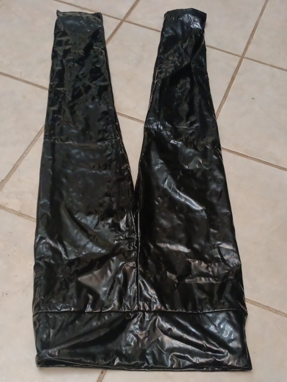SHEIN Black Faux Latex Like Leggings