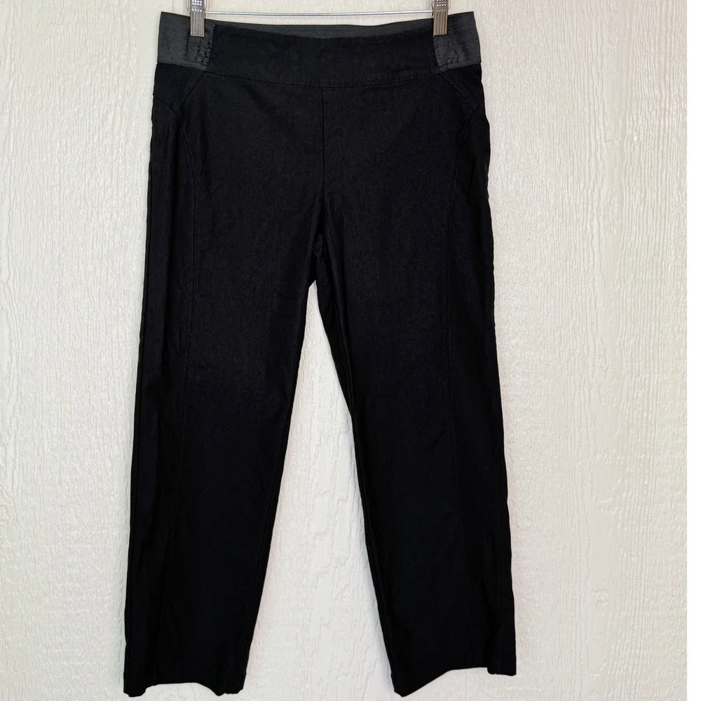 Simply Vera Vera Wang Womens Black Pull On Cropped Stretch Pants Size Small