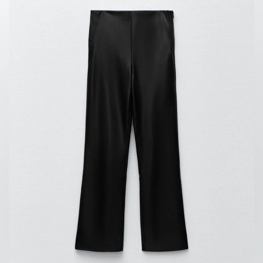 Zara faux leather pants size XL in black faux leather leggings