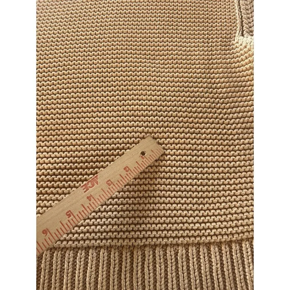Stella McCartney pinkish tan fisherman chunky minimalist 100% silk sweater 38/M