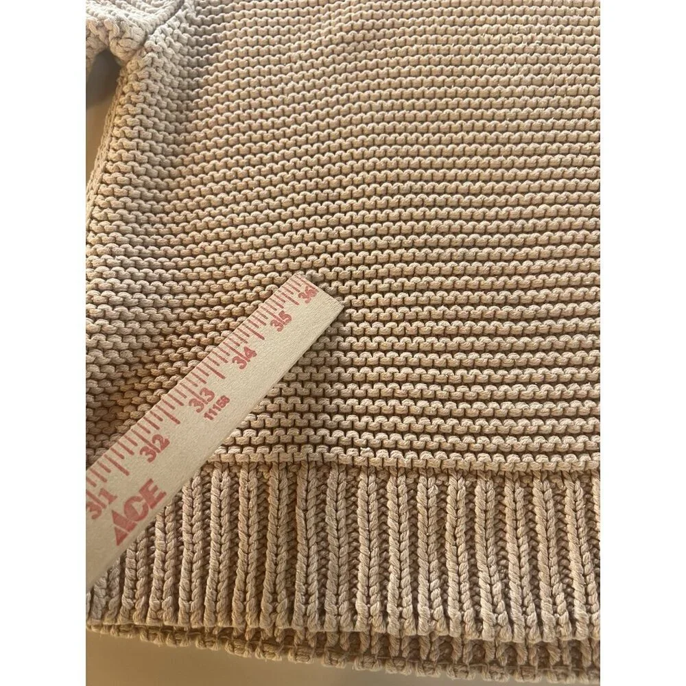 Stella McCartney pinkish tan fisherman chunky minimalist 100% silk sweater 38/M