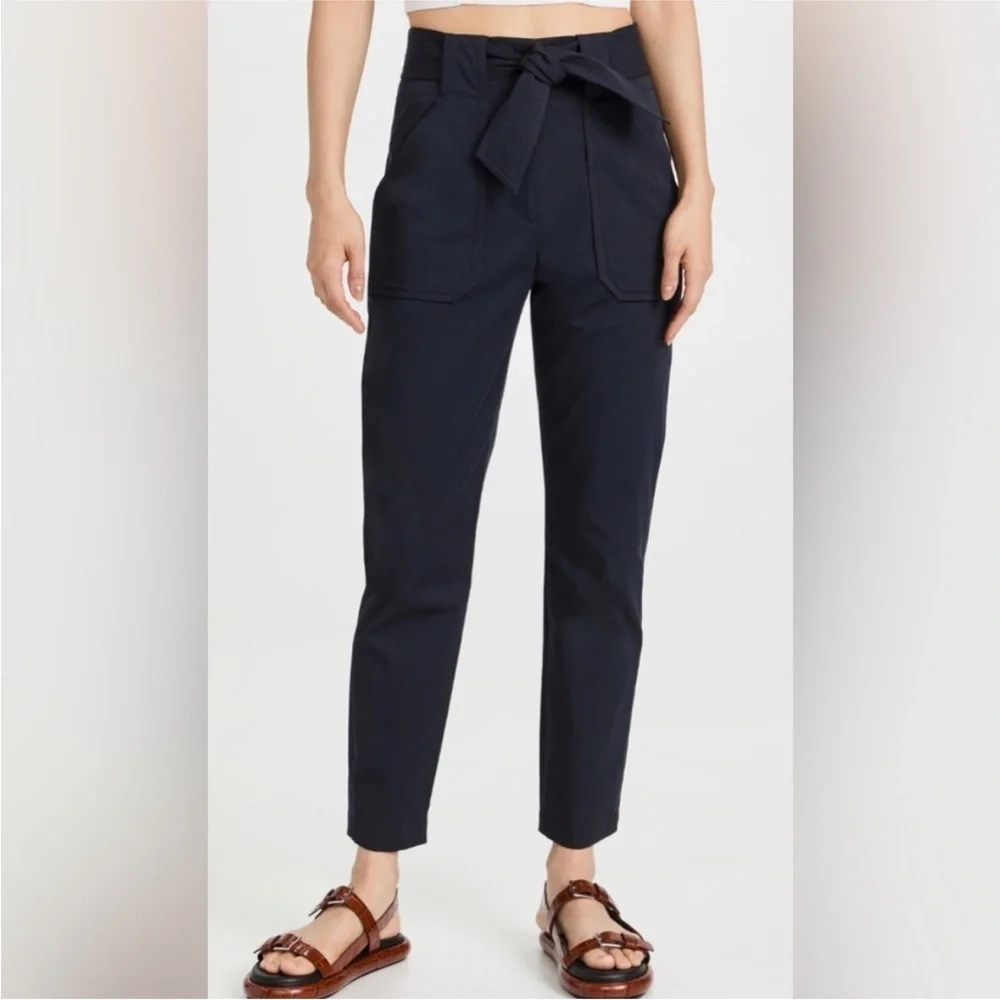 Veronica Beard Mahary High-Waisted ink color Pants