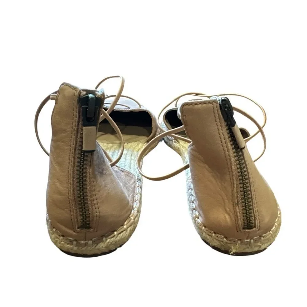 Eileen Fisher leather nubuck espadrille