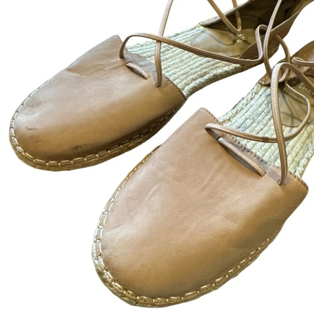 Eileen Fisher nubuck model espadrille