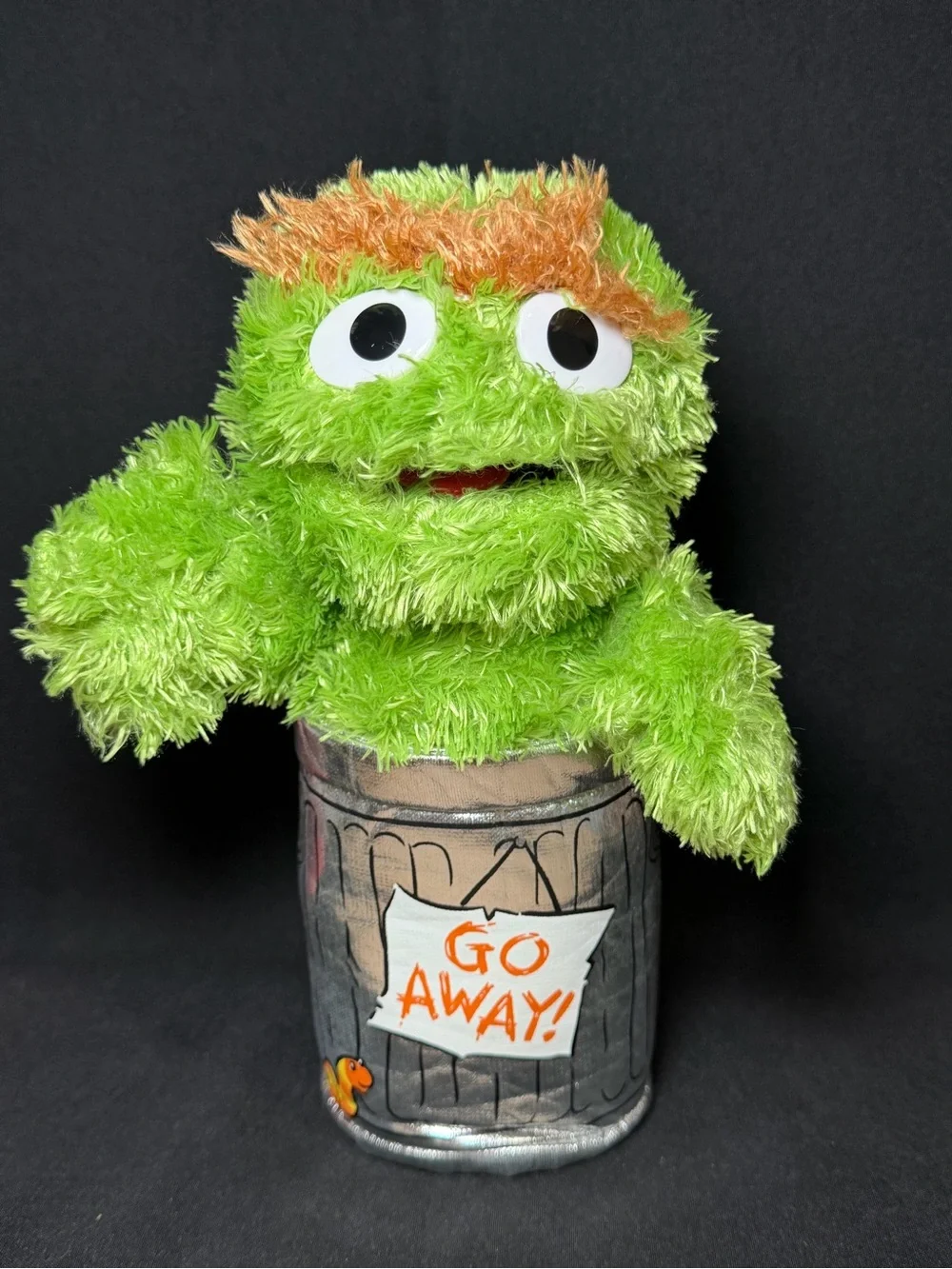 Sesame Street Oscar The Grouch 2015 GUND Stuffed Animal Plush Trash Can Toy 10