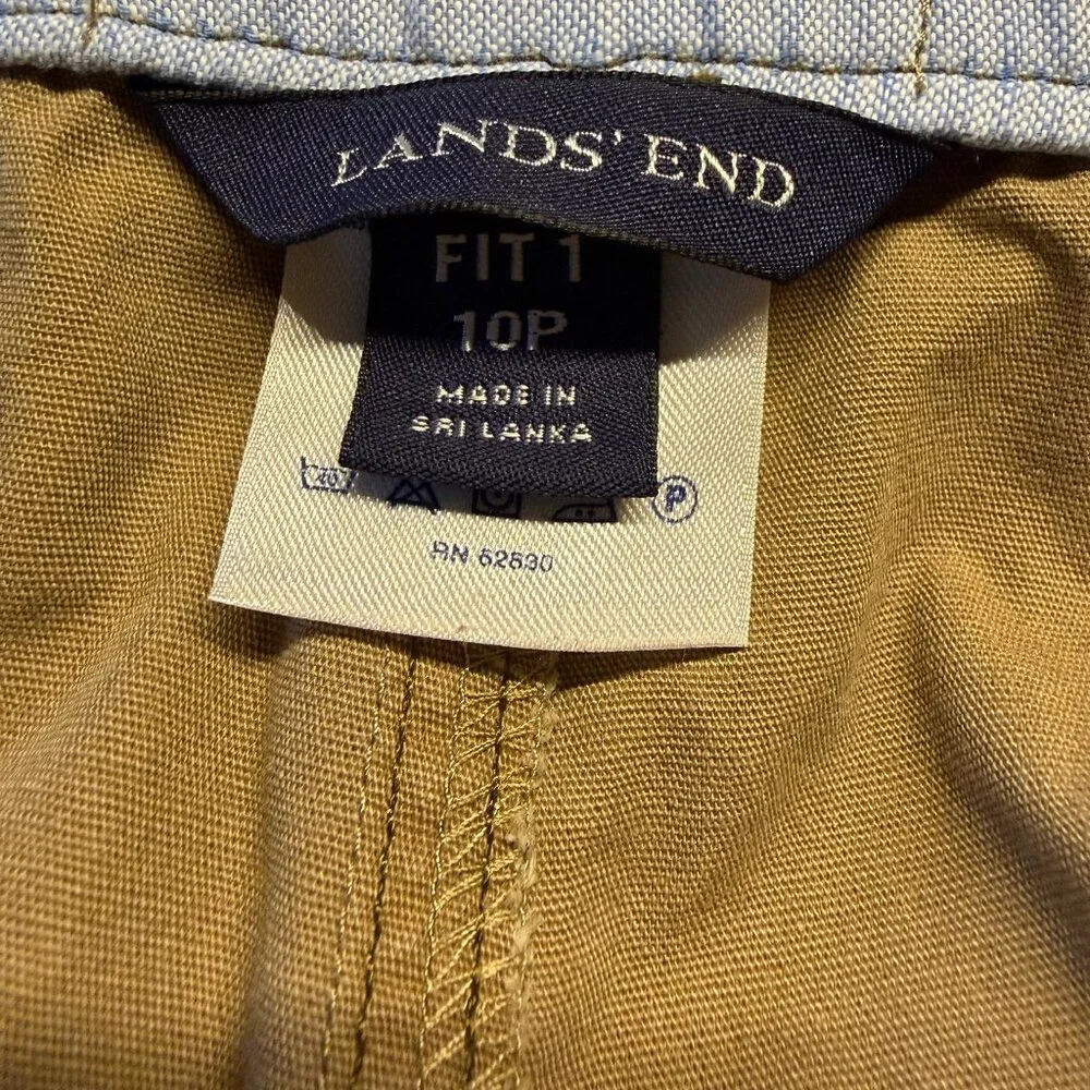 Lands' End Drawstring Khaki Chino Shorts