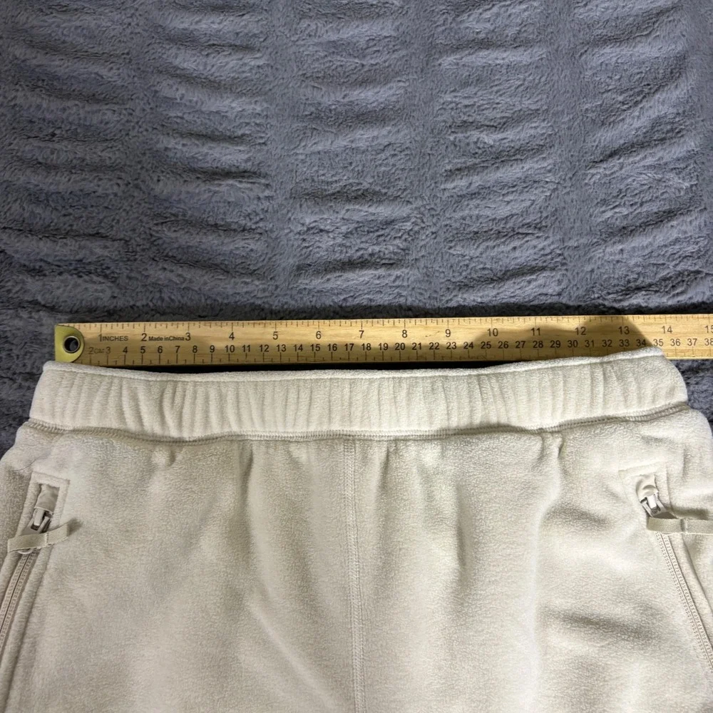 Tna TnAction Aritzia Polar Fleece Wide Leg Sweatpants Cream Off-White Small