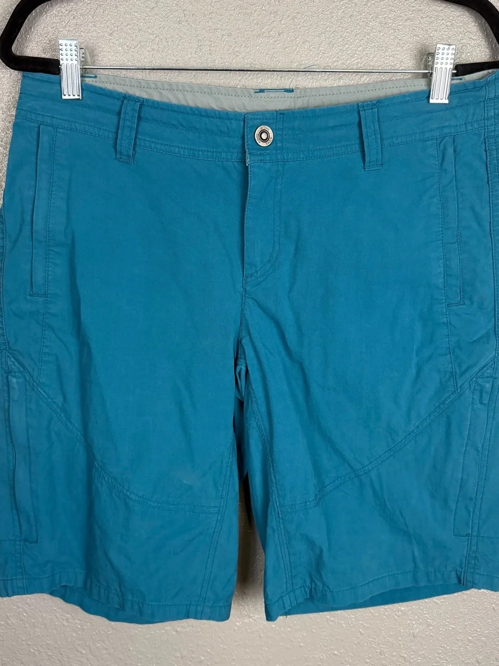 Kuhl Spire Women’s Hiking Shorts Size 10 Teal Blue Camp Outdoor
