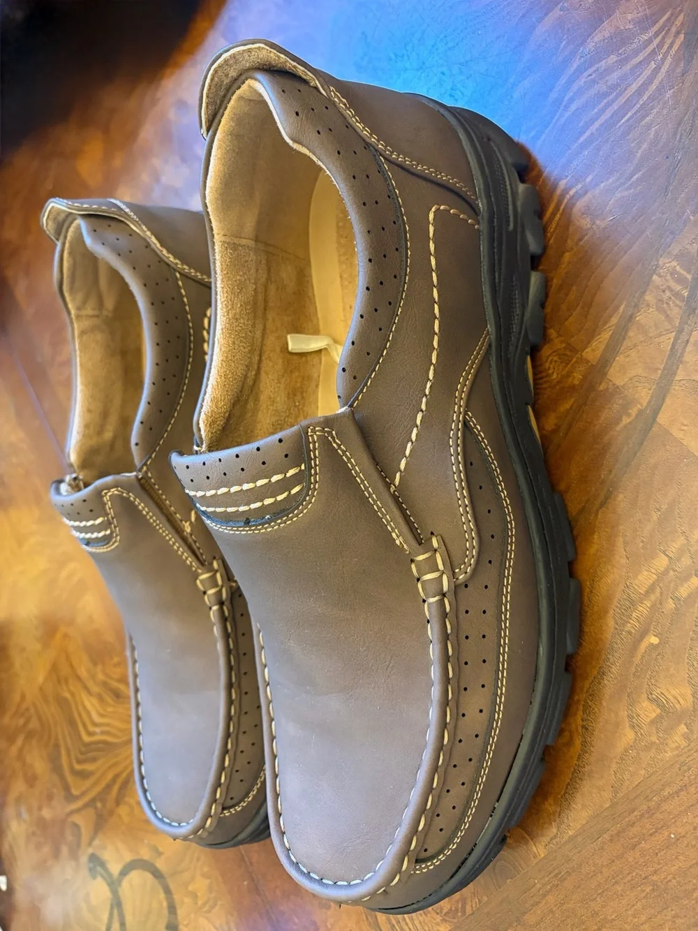 Men's Casual Slip-On Leather Loafers - Brown