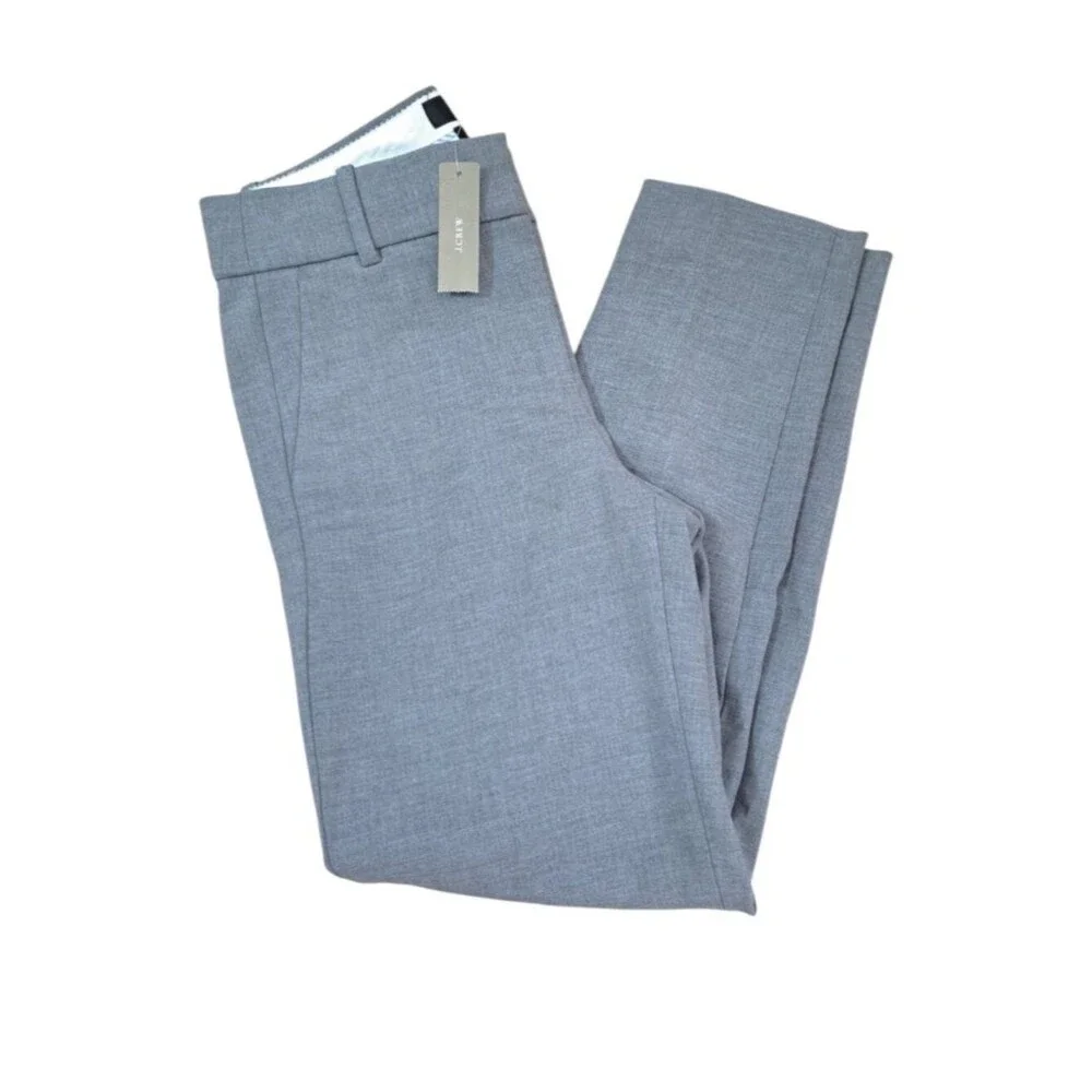 J Crew 365 Woman's Cameron Trouser Pants Grey Slim Classic Work Office Sz 4