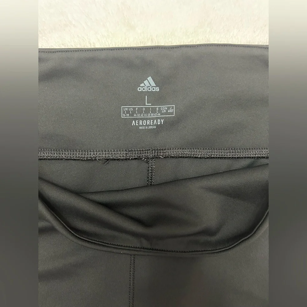 Adidas Aeroready women’s size large black full length leggings